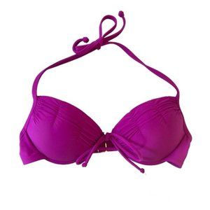Magenta Padded Purple Pushup String Bikini Top Xhilaration Size M EUC Like New